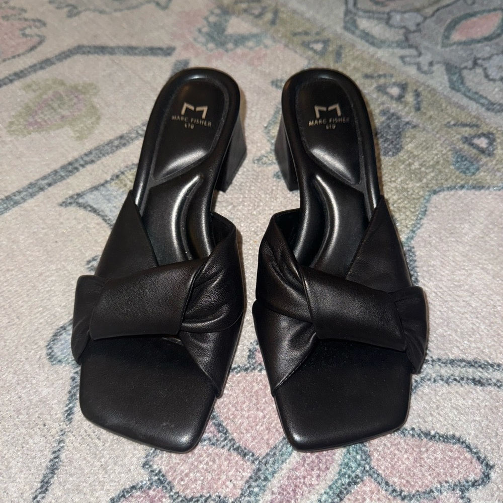 Marc Fisher Black Knotted Heels